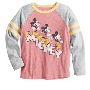 Jumping Beans NEW Little boy Disney Mickey Mouse Raglan Long Sleeve Size 6